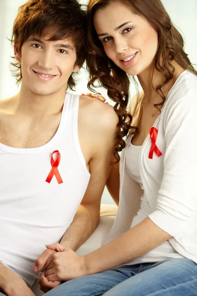 Destekleyici AIDS kampanyası — Stok fotoğraf