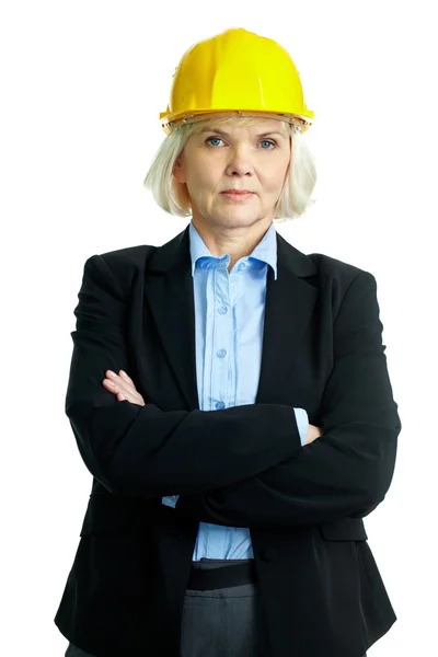 Female in helmet — Stock Photo, Image