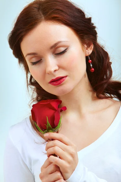 Smell of rose Royalty Free Stock Photos