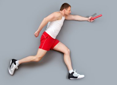 Relay race participant clipart