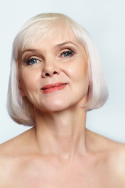 Smiling mature woman clipart