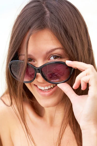 Nő napszemüvegben. — Stock Fotó