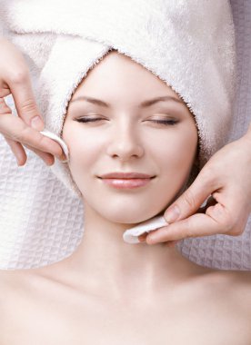 Facial massage clipart