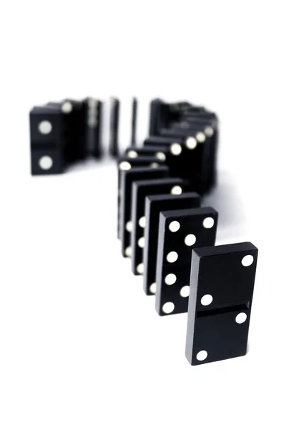 Domino en forma de símbolo de pregunta Fotos de stock