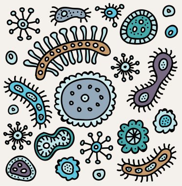 Bacterium pattern clipart