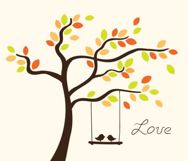 Love tree clipart