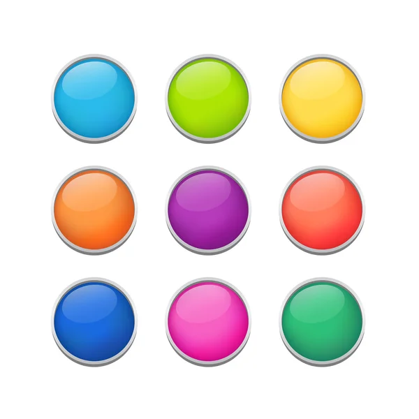 彩色按钮 — 图库矢量图片