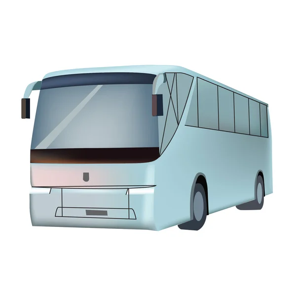 Autobús azul — Vector de stock