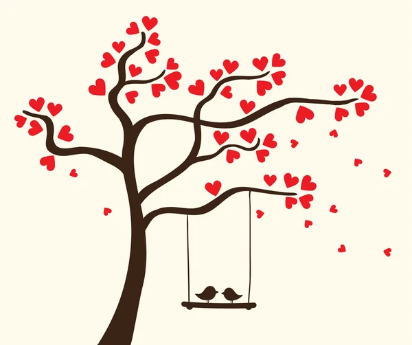 Серцях дерево — стоковий вектор