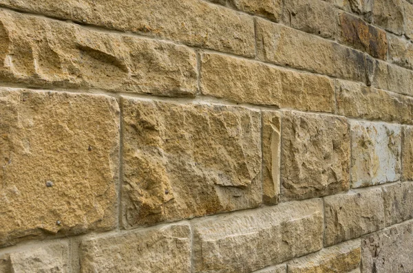 Vista oblicua de un muro de arenisca — Foto de Stock