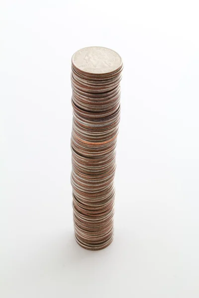 Stack of US quarters. — Stock Photo, Image
