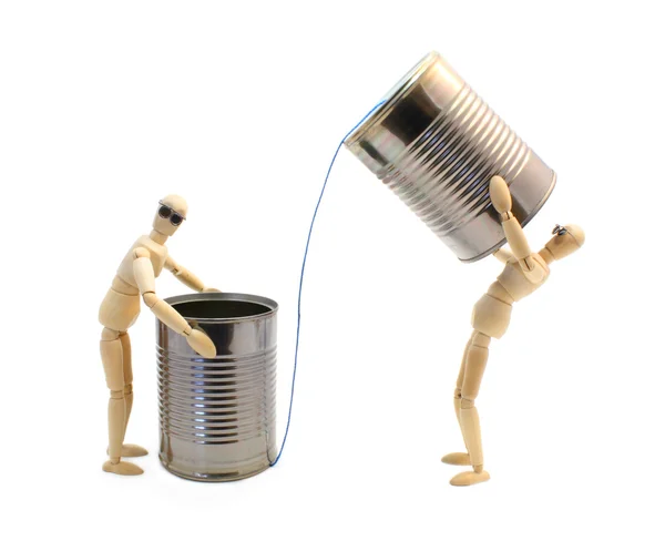 Tin Can Communication — Stock Photo, Image