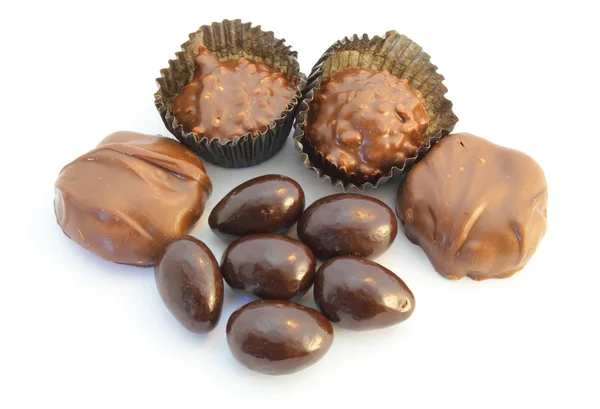 Асорті шоколадних цукерок — стокове фото