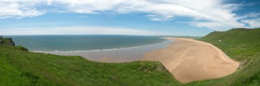 rhossili bay - gower Yarımadası. Galler