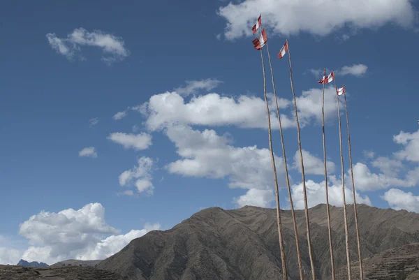 Peruaanse vlaggen — Stockfoto