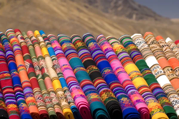Peruvian blankets Stock Image