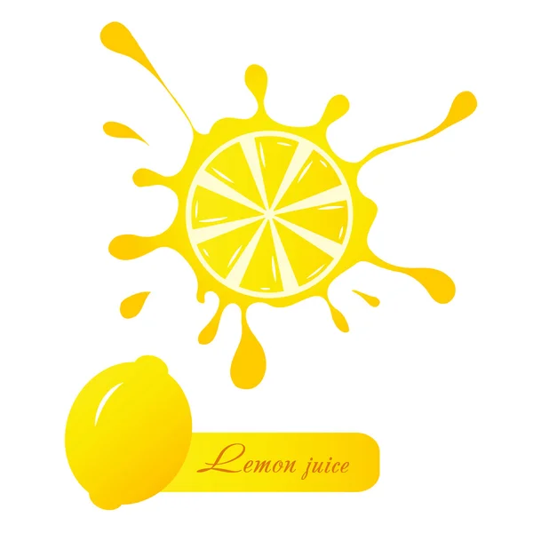 レモン ジュース — ストックベクタ