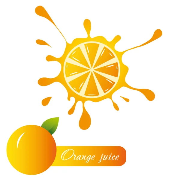 Sinaasappelsap — Stockvector