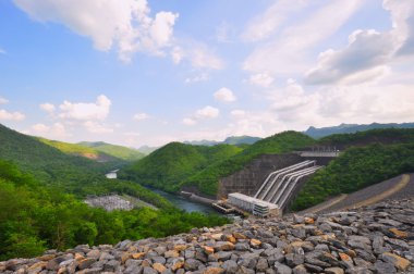 Beautiful dam in Thailand clipart