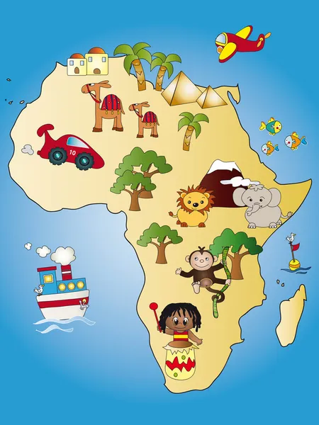Mapa Afryki — Zdjęcie stockowe
