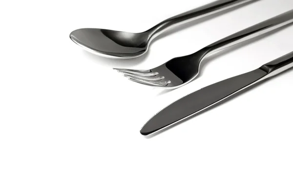 Cucchiaio, spina, coltello — Foto Stock