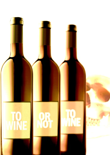 Ao vinho ou não ao vinho — Fotografia de Stock