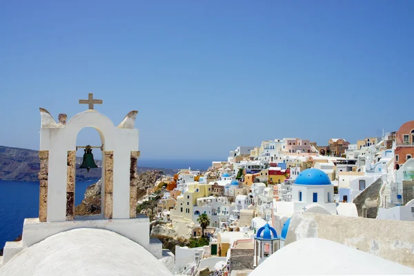 Santorini muhteşem beyaz evler — Stok fotoğraf
