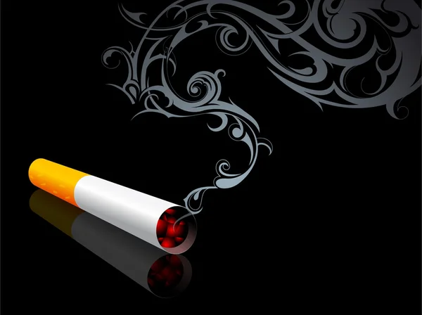 Smoking cigarette — Stock Vector