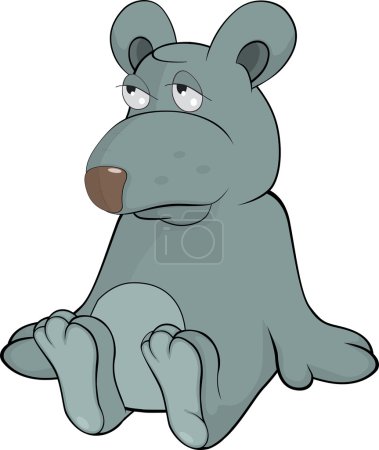 Un ours jouet. Caricature 