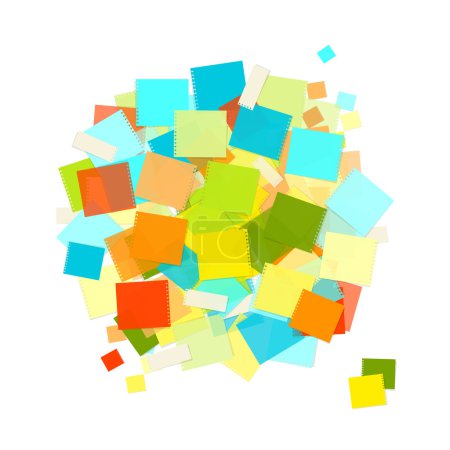 tas d'autocollants colorés pour votre conception 