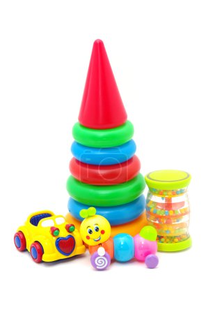 Jouets sur blanc 