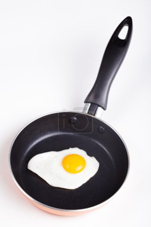 oeuf frit dans la poêle