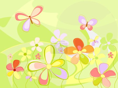 Modèle floral d'été 