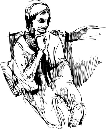 Croquis d'un jeune homme 