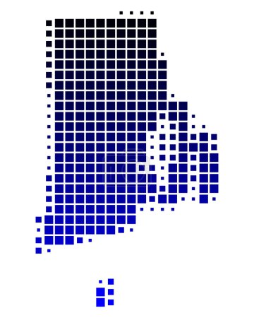 La carte de Rhode Island 