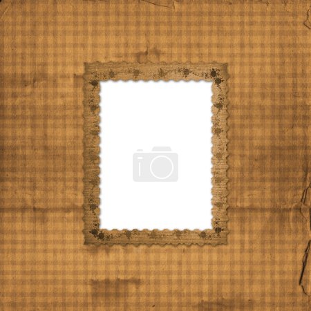 Fond beige abstrait et cadre victorien avec ornement floral 