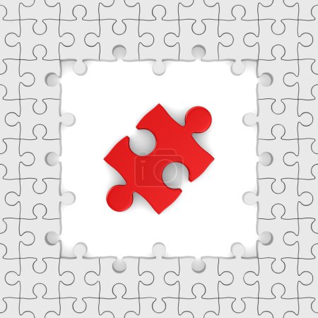 Texture transparente puzzle blanc. Image 3D 