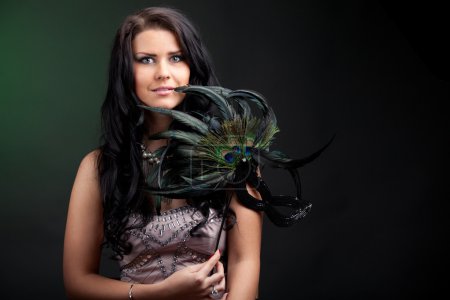 femme avec masque