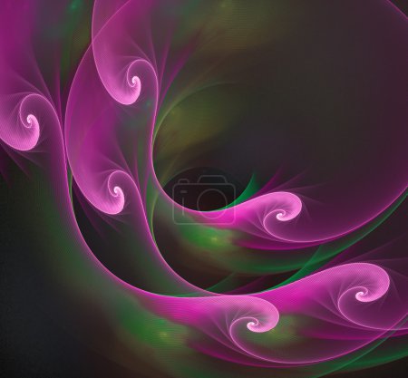 Fond fractal abstrait sur le noir pour les projets d'art, pamph 