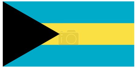 Illustration vectorielle du drapeau des Bahamas 