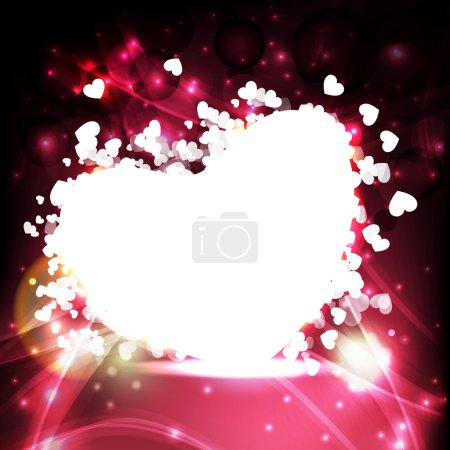 Illustration vectorielle un coeur shini sur fond abstrait eps10 .