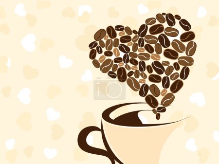 Café pour votre bien-aimé. Illustration vectorielle .