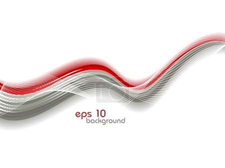 Illustration abstraite avec vagues. vecteur 