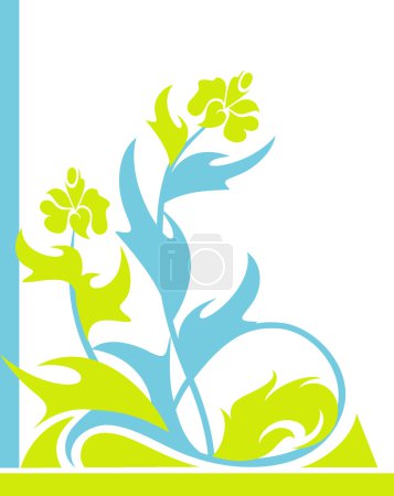 Coin arrière-plan floral 