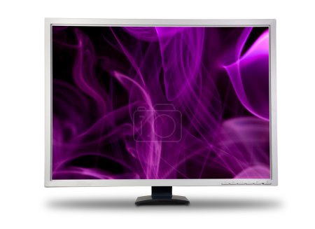 un ordinateur LCD avec écran noir.
