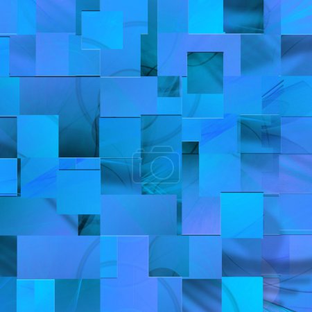 Fond bleu des rectangles 