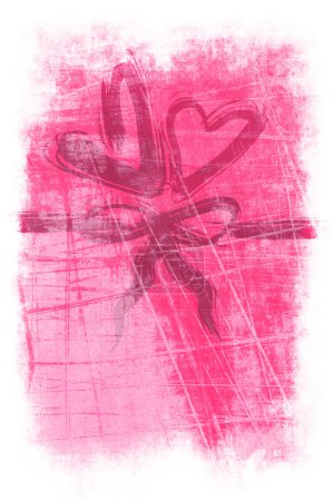 Coeur à grunge fond abstrait 
