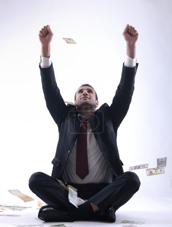 Homme d'affaires détenant de l'argent 