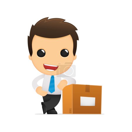 drôle de dessin animé employé de bureau 
