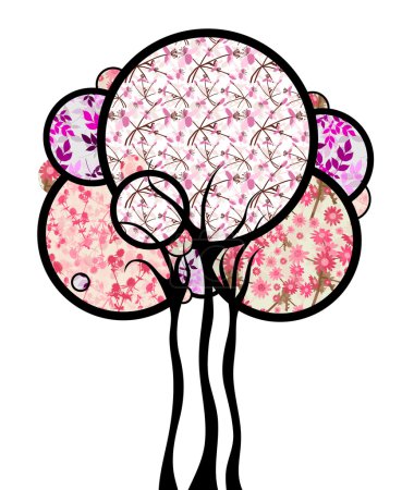 arbre abstrait de printemps 